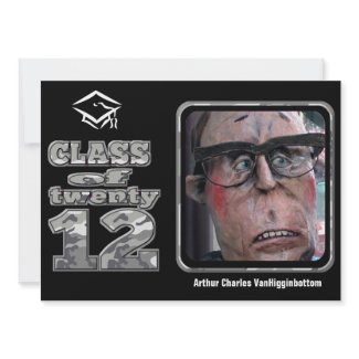 Camo Pattern Graduate of 2012 Class Photo zazzle_invitation