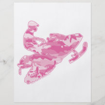 Camo Pink Sled on Black copy Personalized Flyer