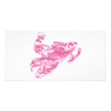 Camo Pink Sled on Black copy Photo Card