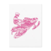 Camo Pink Sled on Black copy Postcard