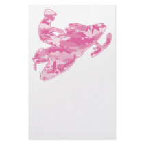 Camo Pink Sled on Black copy stationery by snomotease Camo Pink Sled on Black copy stationery