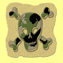 Camo Pirate Skull T-Shirt