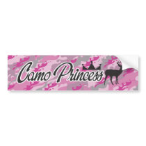 Camo Princess bumper stickers