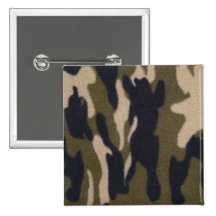 Camo Print Jungle Green/Black for Hunters Button