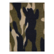 Camo Print Jungle Green/Black for Hunters Greeting Card