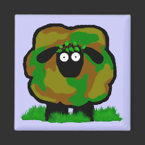 Camo Sheep Magnet
