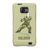 Camo Soldier In Black Green Khaki Samsung Galaxy Samsung Galaxy  Case at Zazzle