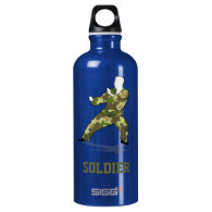 Camo Soldier In Black Green Khaki SIGG Traveler 0.6L Water Bottle