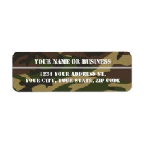 Camo Stencil Return Address Labels