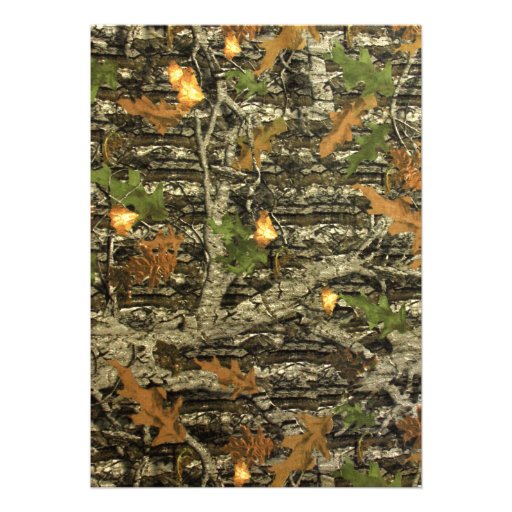 Camo & Sunflower Wedding Invitation