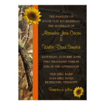 Camo & Sunflowers Custom Announcements