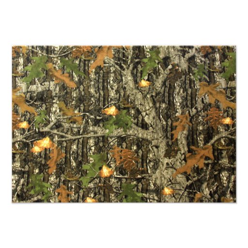 Camo Sunflowers Wedding Invitation