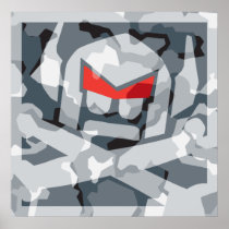 Camo Swede in grey Posters