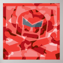 Camo Swede in red Print