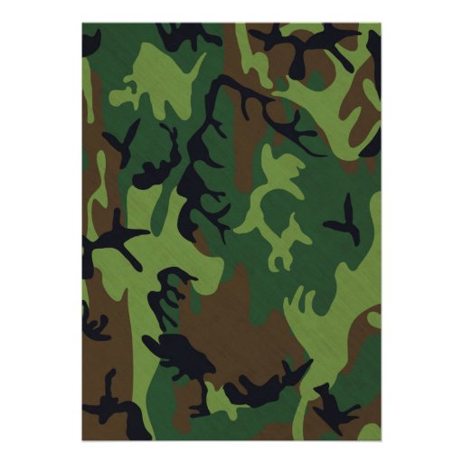 Camo The Hunt is Over Wedding Invitations