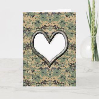 Camo Valentine Card card