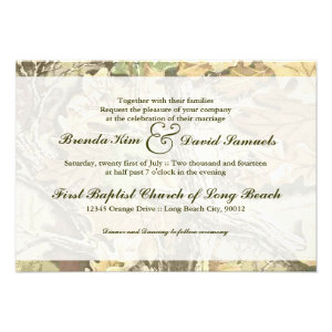 Camo Wedding Invitation