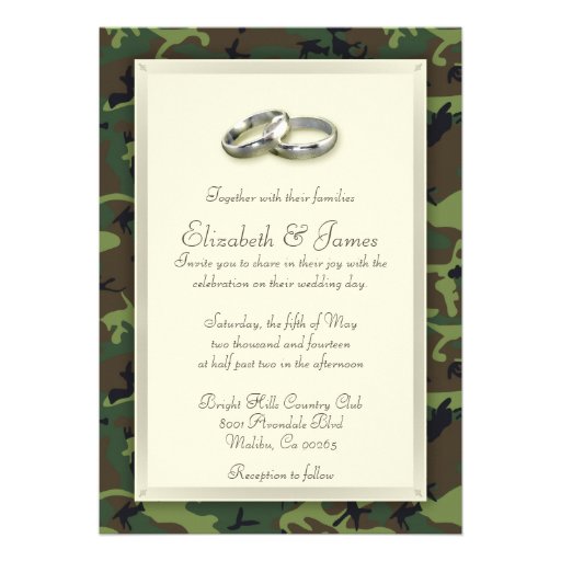 Camo Wedding Invitations