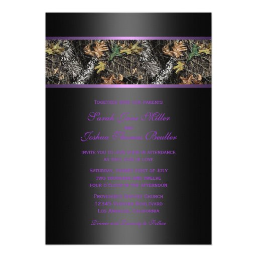 Camo Wedding Invitations