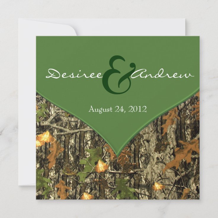 Camo Wedding Invitations Zazzle