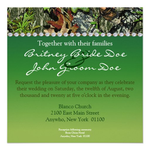 Camo Wedding Invitations
