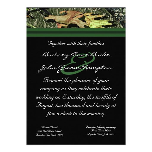Camo Wedding Invitations
