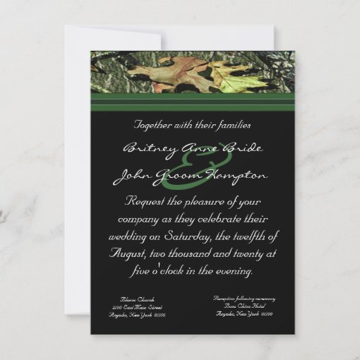 Camo Wedding Invitations Zazzle