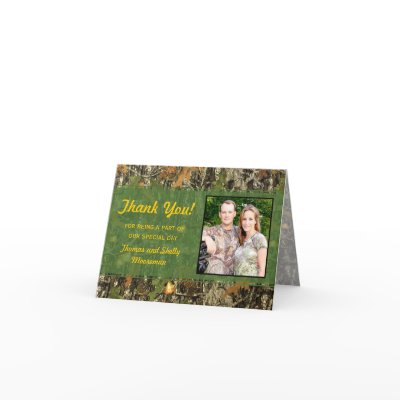 Camo Wedding Thank You Cards