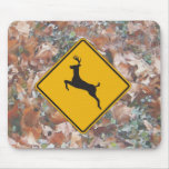 camo with deer crossing mouse pads