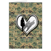 Camo Woman missing man Card by gravityx9 Camo Woman missing man Card