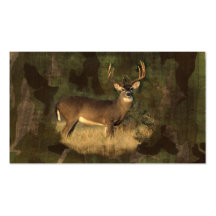 Camoflage Grunge Big Buck- No Text Biz Card Business Card Template