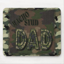 CAMOFLAUGE MACHO STUD DAD! MANLY GIFT MOUSE MATS