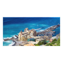 Camogli, aerial view picture card