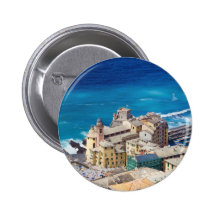 Camogli, aerial view pinback buttons