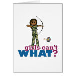 Camouflage Archery Girl - Dark Greeting Cards