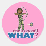 Camouflage Archery Girl - Dark Stickers