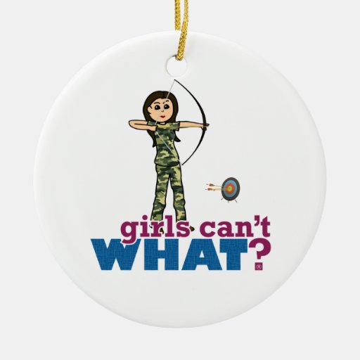 camouflage archery girl light double sided ceramic round camouflage archery girl light double sided ceramic round