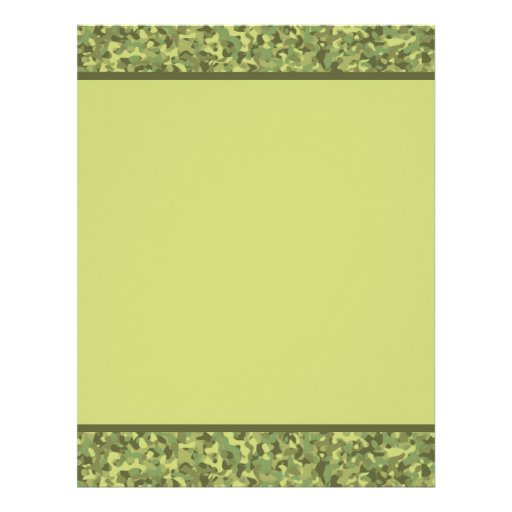 Camouflage Army Print Scrapbook Paper Letterhead Zazzle