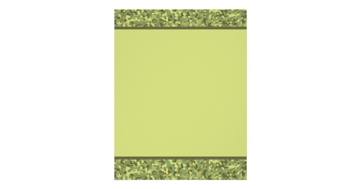 Camouflage Army Print Scrapbook Paper Letterhead Zazzle