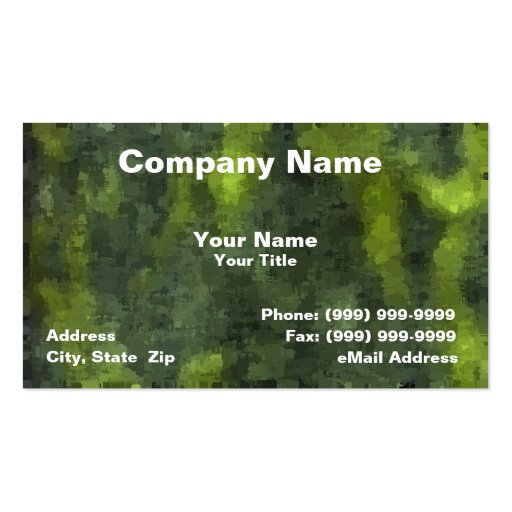 Camouflage Background Business Card Templates