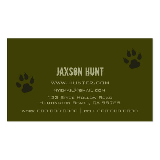 Camouflage Business Card Templates (back side)