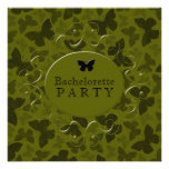 Camouflage Butterflies Personalized Invites