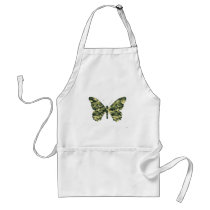 Camouflage Butterfly Silhouette Aprons