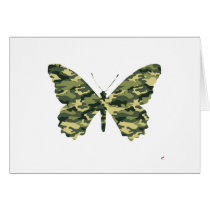 Camouflage Butterfly Silhouette Card