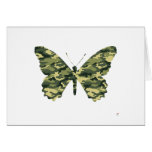 Camouflage Butterfly Silhouette cards