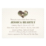 Camouflage Camo Heart Bridal Shower Invitations