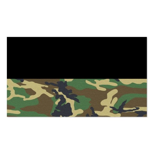 Camouflage / Camo Professional Business Card (back side)