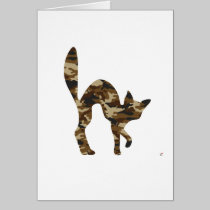 Camouflage Cat Silhouette cards