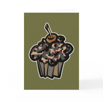 camouflage cupcake cards