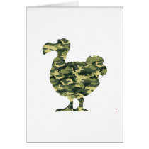 Camouflage Dodo Bird Silhouette Card